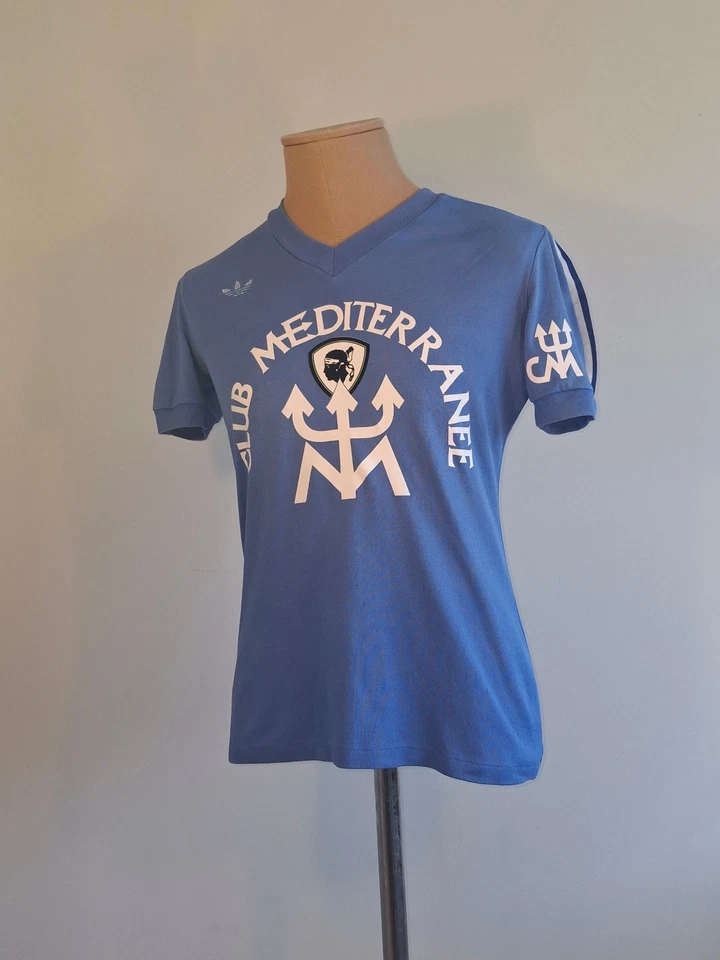 Maillot SCB BASTIA 1978 Vintage ancien CORSE Adidas Ventex Club Mediterrannee - Photo 3/4
