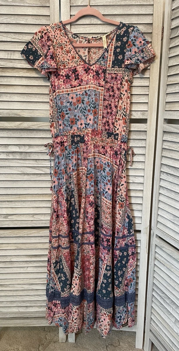 chinese dress ladies Patchwork Picnic Maxi Dress