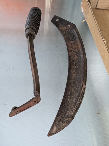Vintage Antique Hand Sickle with Wood Handle Farm Tool Home Decor Scythe