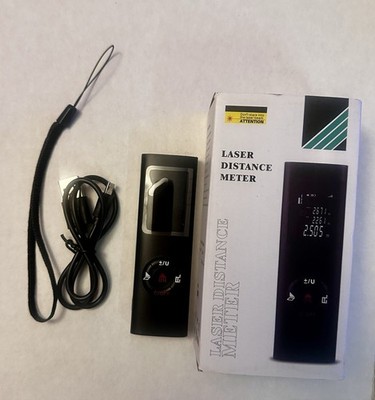 Laser Distance Meter Digital Measure Tool LCD Display USB Rechargeable Tested