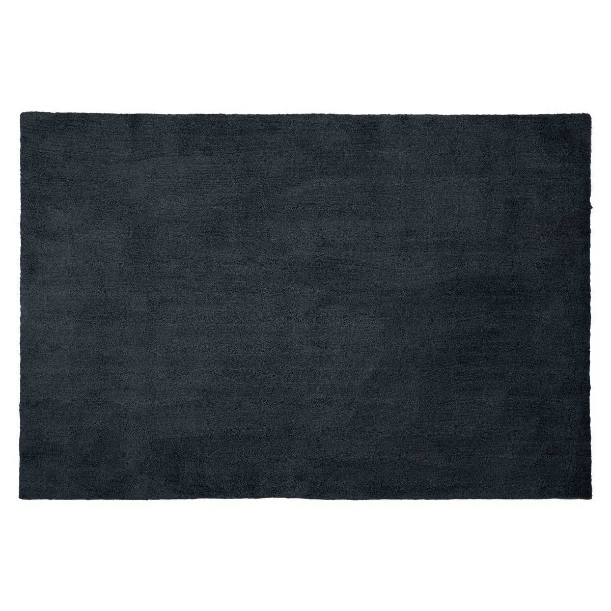 Tapis bleu encre 160x230 grand tapis de salon rectangulaire Joanne déco