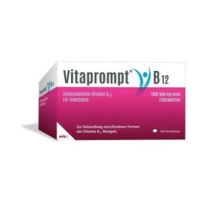 Vitaprompt Hochdosiertes Vitamin B12 für Körper und Geist, 100Stk., PZN 18299927