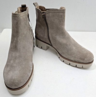 Women's Gabor 710 Chealsea Lug Boot Kiesel Color /GrayTaupe Size UK 6.5/US 9 NEW