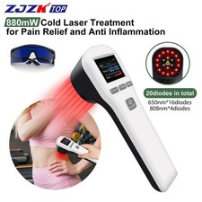 880mW Cold Laser Therapy for Humans Pets Red Light Physiotherapy for Pain Relief