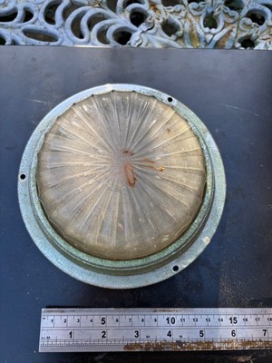 Oldtimer Boot Schiff Innenleuchte Kuppel Glasschirm Beschlag Kajüt Cruiser Yacht