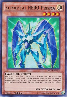 Yugioh! LP Elemental HERO Prisma - FUEN-EN047 - Super Rare - 1st Edition Lightly