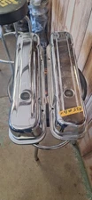 New Pontiac  Chrome Valve Covers Pair V-8 426 350 400 455 Tall Style.