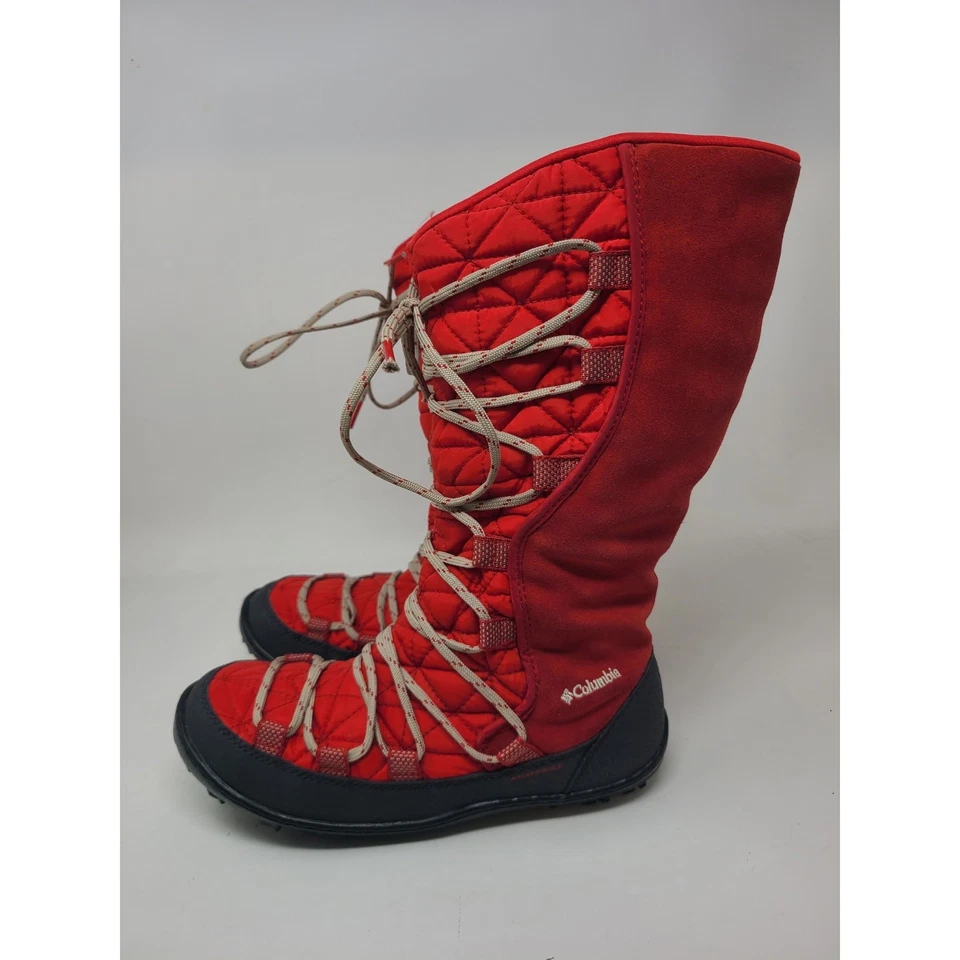 Columbia Niños Grandes Talla 4 Loveland Omni Heat Botas de Nieve Rojo Zapatos Invierno Con Cordones Foto 2 de 4