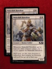 MTG (x2) Makeshift Battalion 026/274 M21 Core Set 2021 Magic The Gathering Unpld