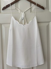NWT J Crew Women Size 6 - Cream White Scalloped Cami Camisole Adjustable Straps