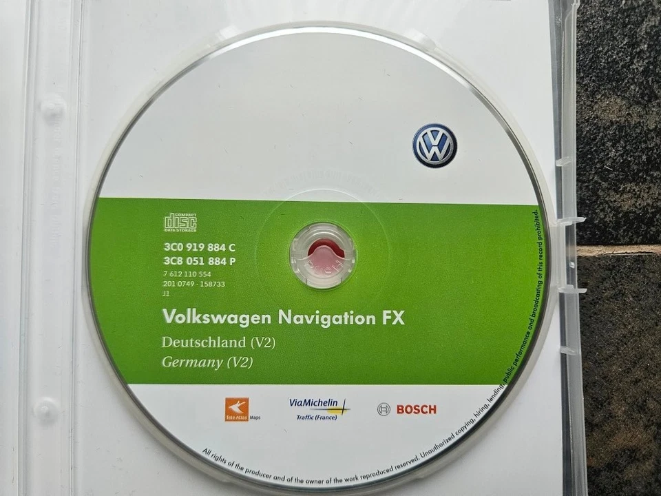 CD NAVIGATION FX DEUTSCHLAND + EU V2 2010 VW RNS 310 GOLF 6 TOURAN CADDY PASSAT - Bild 2 von 4
