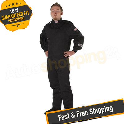 G-Force Racing Gear 41264XLBK GF125 Series Black 4XL Size Racing Jacket