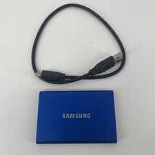 Samsung T7 1TB Portable External SSD Storage Drive - Blue