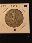1945-D Walking Liberty Half Dollar In Fine Condition