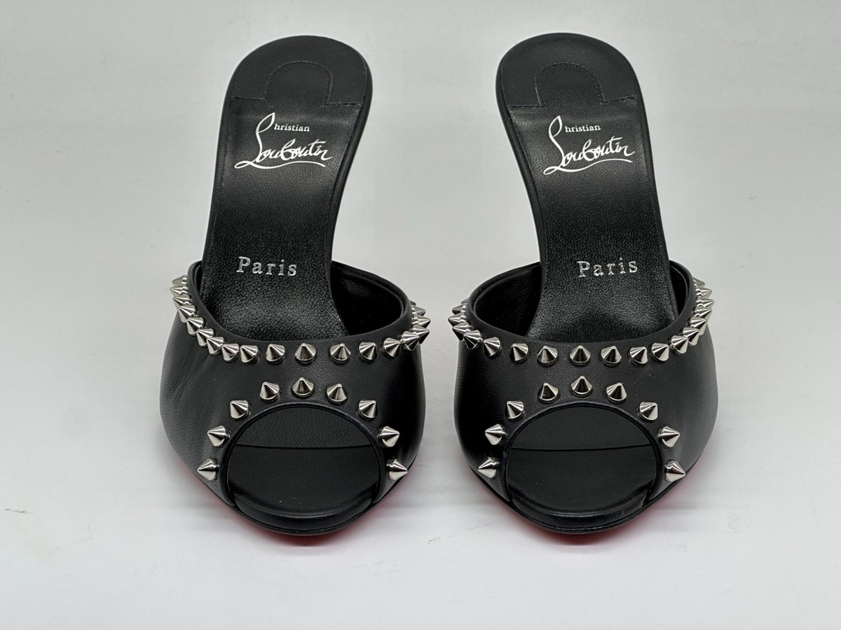 Christian Louboutin ME DOLLY SPIKE 85 Stud Leather Mule