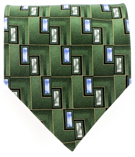 Stafford Herren Krawatte 100 % Seide Satin geometrische Rechtecke 61 x 4