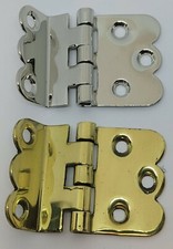 Petite charnière armoire décalée Napanee 3/8" nickel laiton hoosier festonné moderne