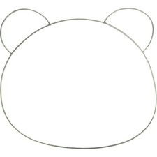 Support Deco Head Teddy Bear Metal Silver 17 CM