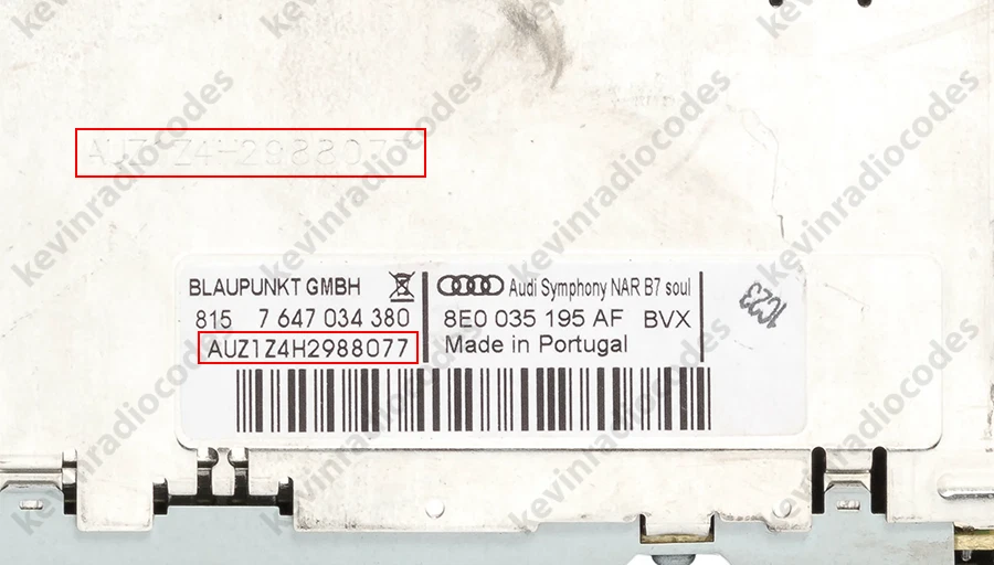 ✅AUDI RADIO DEKODIEREN PIN CODE CHORUS CONCERT SYMPHONY RNS-E NAVIGATION PLUS✅ - Bild 3 von 4