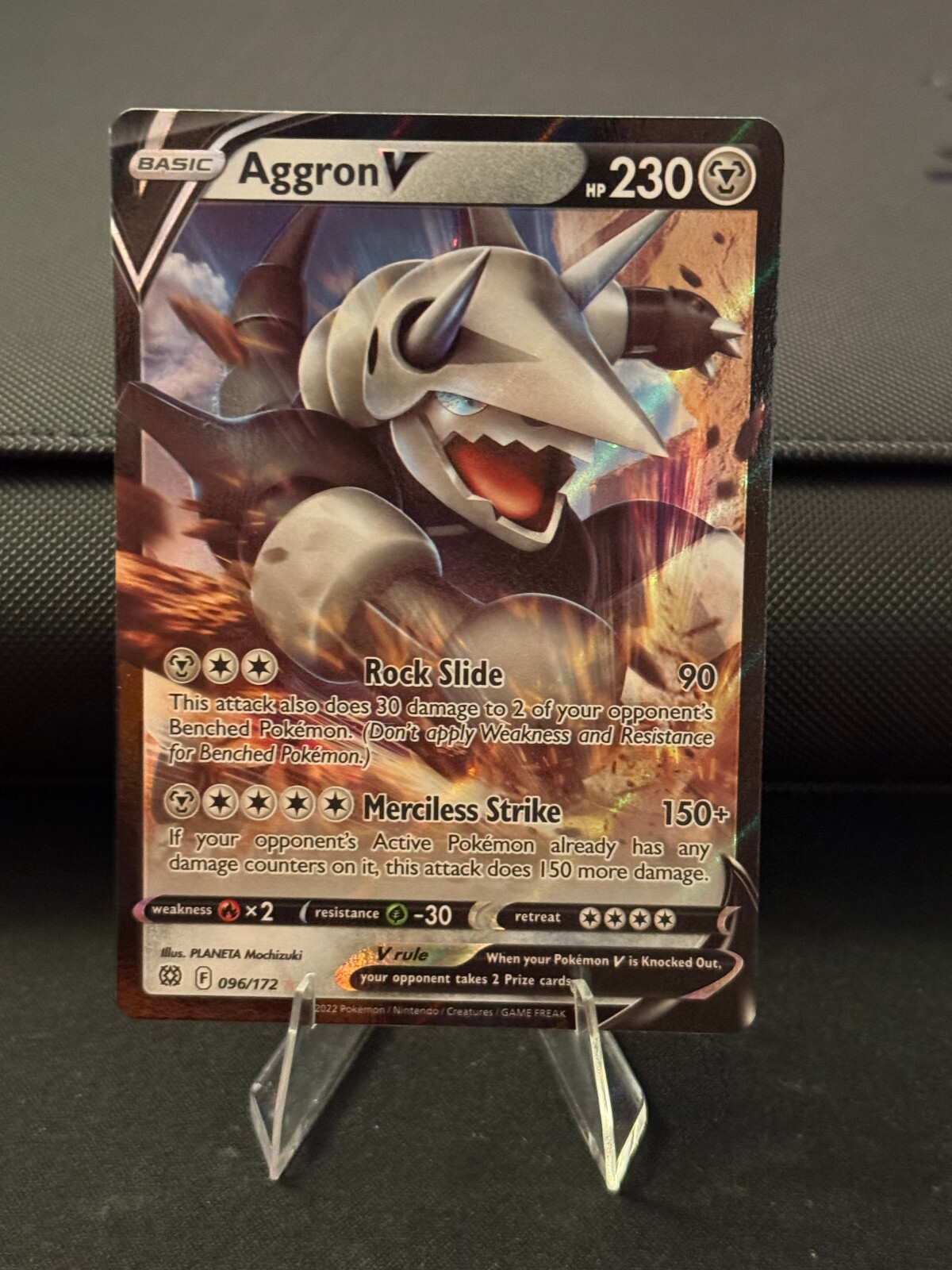 Pokemon Aggron V #96/172 Sword & Shield Brilliant Stars Holo