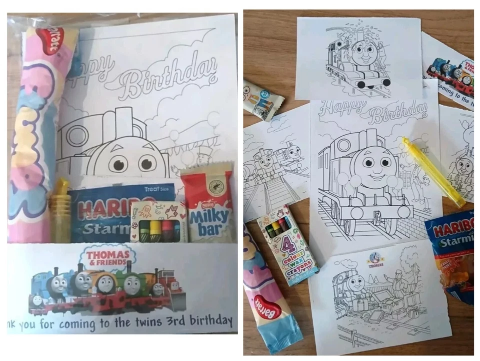 Bolsas de Fiesta Precargadas Favor de Cumpleaños Niño Personalizadas Inspiradas en Thomas Engine×10  Foto 3 de 3
