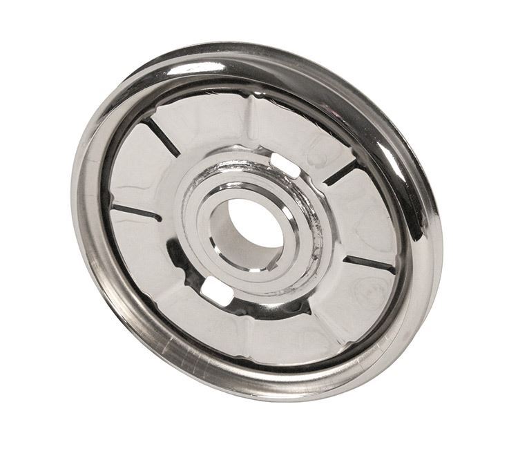 EMPI Chrome Crank Pulley 1200cc–1600cc VW Beetle 1963 on