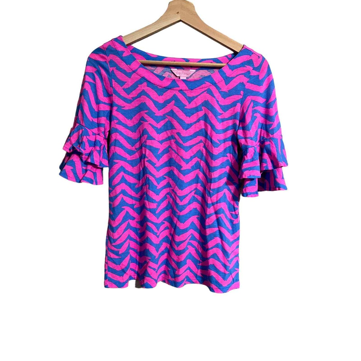 トップス LULA TULLE EMBROIDERY SWEAT TOPS Sea Lula Embroidered Short-Sleeve Top - Bergdorf Goodman