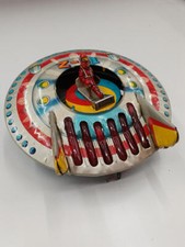 MARTIAN FLYING SAUCER Z-01 Tin Toy The Red Man From Space UFO F/S FEDEX