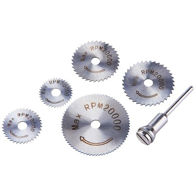 6-teiliges Kreissägeblatt Schneidscheiben Set und Dorn für Bohrer 22-44 mm HSS