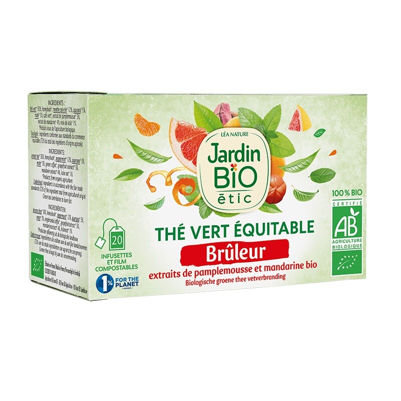 Thé vert brûleur de graisses idéal pour votre pause bien-être au bureau pack de 3 x 30g