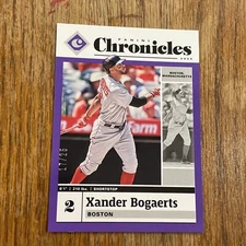 2020 Panini Chronicles #21 Xander Bogaerts PURPLE SSP  /25 Pack Fresh GEM MINT