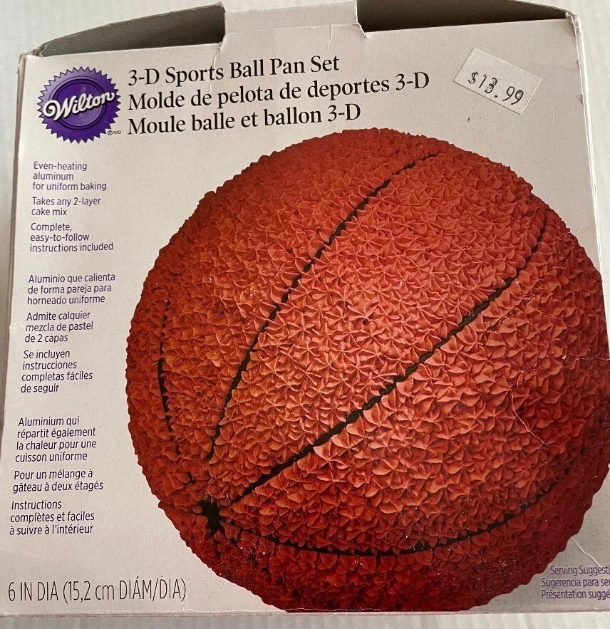 Wilton 3D SPORTS BALL CAKE PAN Basketball Soccer Bowling Baseball Pool Tennis