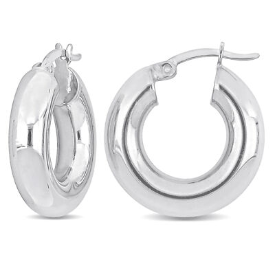 Amour Sterlingsilber 20x5 mm runde Ohrringe
