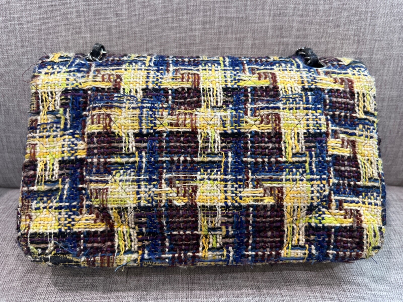 Chanel Multicolor Medium Classic Tweed Bag Double Flap Purse image 6
