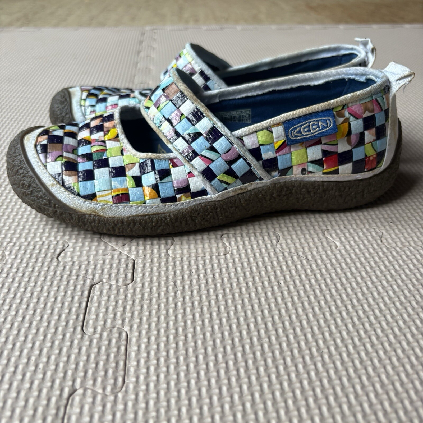 Keen Womens Harvest Mary Jane Slip On Shoes Size 6.5 Woven Recycled Rice Bag