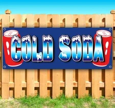 COLD SODA Advertising Vinyl Banner Flag Sign Many Sizes DRINKS BEVERAGES