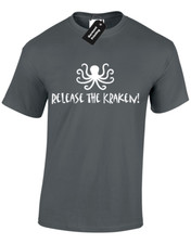 RELEASE THE KRAKEN MENS T SHIRT TITAN MONSTER SQUID OCTOPUS SHIP BOAT SEA S- 5XL