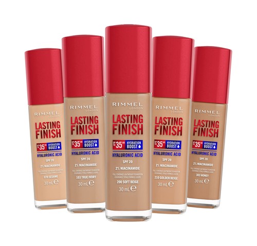 RIMMEL Long Lasting Finish Liquid Foundation Full Coverage Face Makeup SPF20