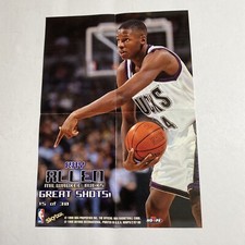 1997-1998 Skybox Ray Allen Milwaukee Bucks GREAT SHOTS Mini-Poster  #15/30