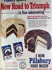 Pillsbury Cake Mix Print Ad 1949 Atlanta GA AJC Minneapolis MN Lady Ann Triumph