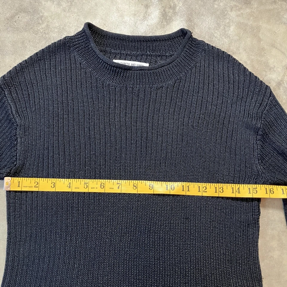 Suéter Elizabeth and James Mujer XS Negro Manga Acampanada Transpirable Cuello Enrollado Foto 2 de 4