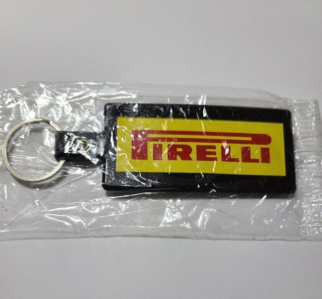 Pirelli Tire Logo Keychain Yellow Black Red 3 1/2" Sealed New eBay