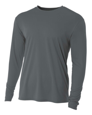 A4 Youth 4oz Micro Poly Interlock Cooling Performance Long Sleeves Crew NB3165