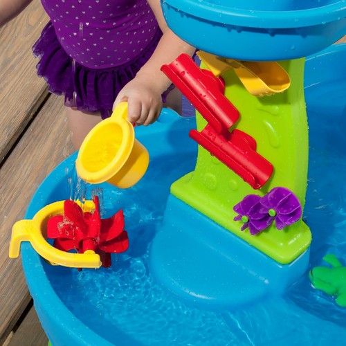 Step2 Rain Showers Splash Pond Blue Plastic Water Table for Toddlers - Picture 4 of 5