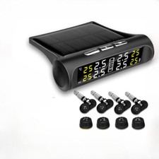 Sistema de alarma de presión de neumáticos de seguridad para automóvil energía solar pantalla digital TPMS