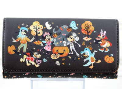 Loungefly Disney Mickey Halloween Bash Costumes Wallet Faux Leather New 2024