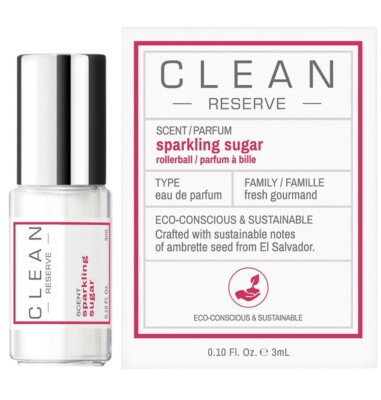 NIB Clean Reserve Sparkling Sugar EDP Rollerball Roll Mini 3ml / 0.10 oz