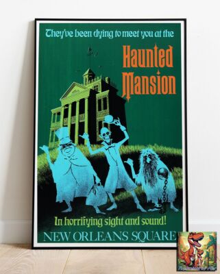 Disneyland Haunted Mansion Werbefoto/Poster bis 36 Zoll