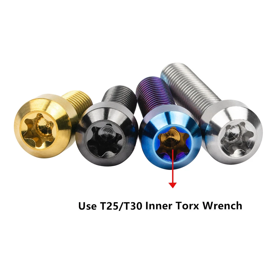 Titanium Bolt M5/M6x10 15 20 25 30 35 40 50 60 70 80mm Chamfered Head Torx Screw - Image 4 of 4