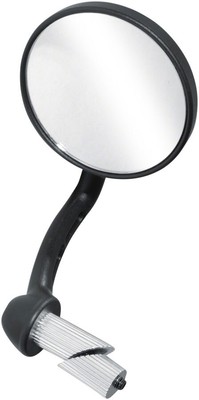 Delta Premium Bar End Mirror - Black High Rise Arm With Ball & Socket